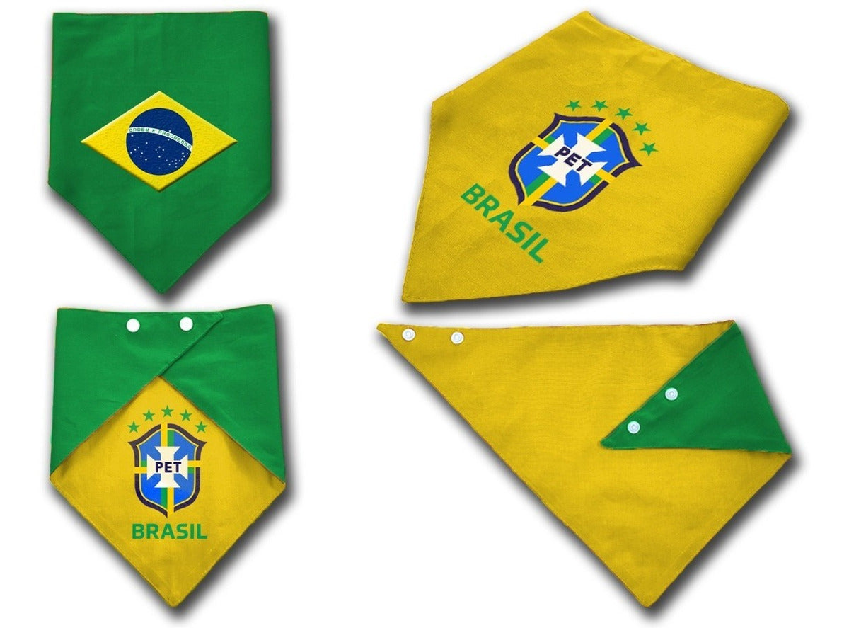 Bandana Pet Brasil dupla face